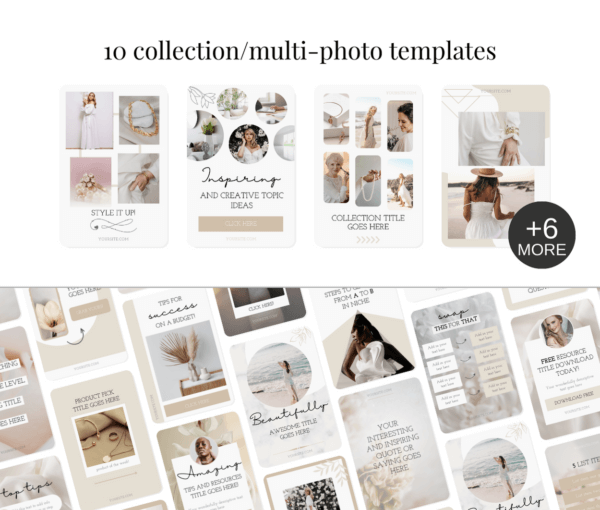 Pinterest Canva Templates | Natural Elegance Collection