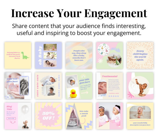 Baby Social Media Post Canva Templates