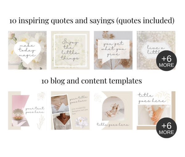 Social Media Canva Templates | Natural Elegance Collection
