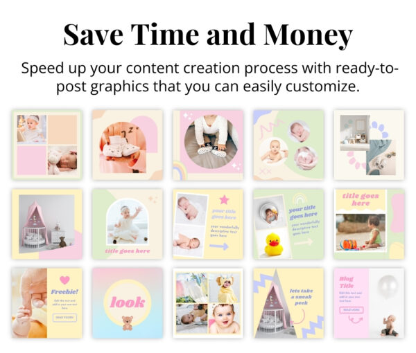 Baby Social Media Post Canva Templates