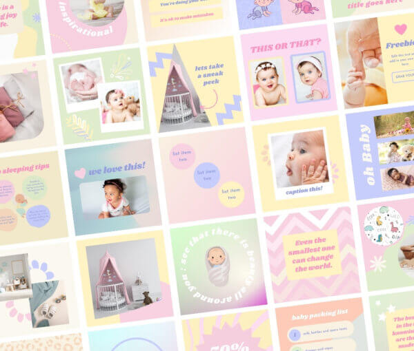 Baby Social Media Post Canva Templates