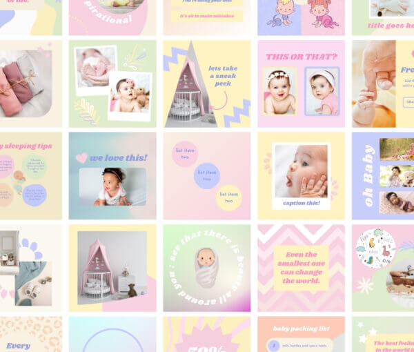 Baby Social Media Post Canva Templates