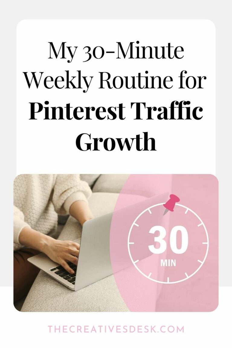 My 30-Minute Weekly Routine for Pinterest Traffic Growth