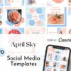 Social Media Canva Templates | April Sky Collection