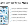 Blue Branded Business Social Media Templates for Canva