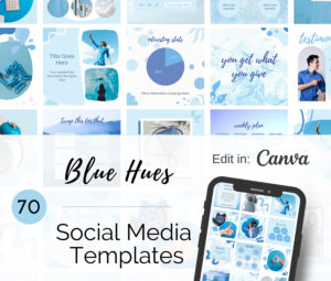 Blue Social Media Canva Templates