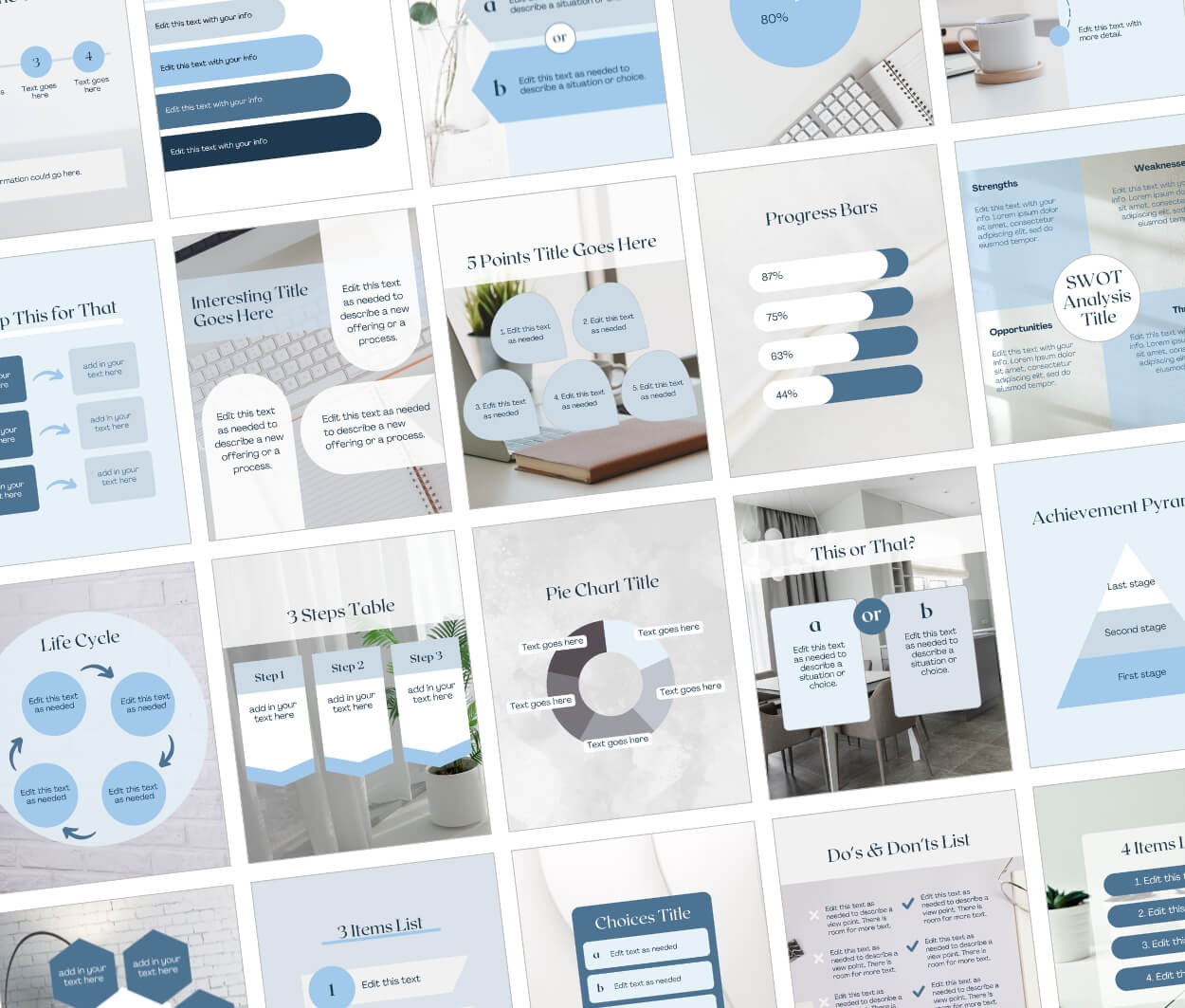 examples of infographic post designs for Instagram posts