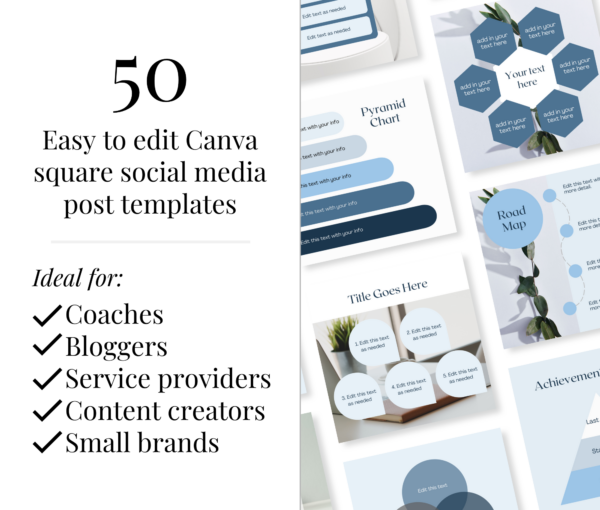 Product benefits image for the Canva Infographic Templates kit