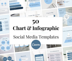 Product title image for the Canva Infographic Templates kit