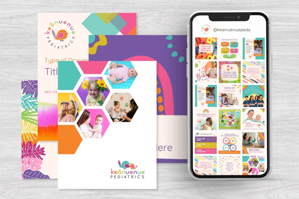 mockup for document designs and Instagram posts feed design