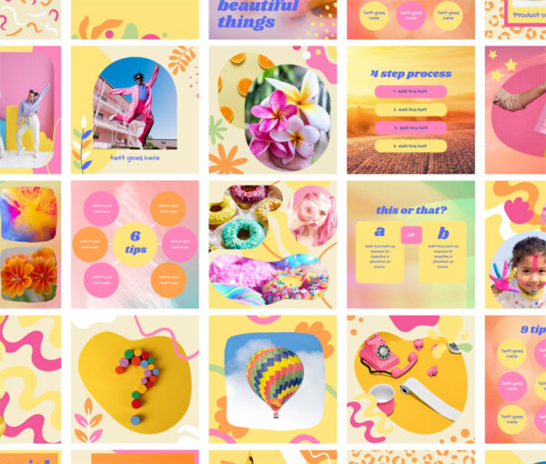 Colorful Social Media Canva Templates