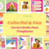 100 Colorful Social Media Canva Templates
