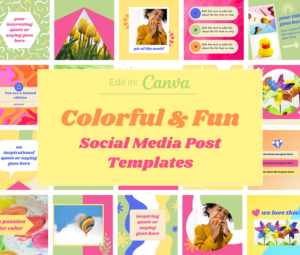 100 Colorful Social Media Canva Templates