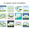 examples of square posts for Digital Product Mockup Templates for Canva