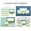 examples of four banners for Digital Product Mockup Templates for Canva