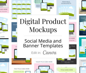 Digital Product Mockup Templates for Canva product listing image