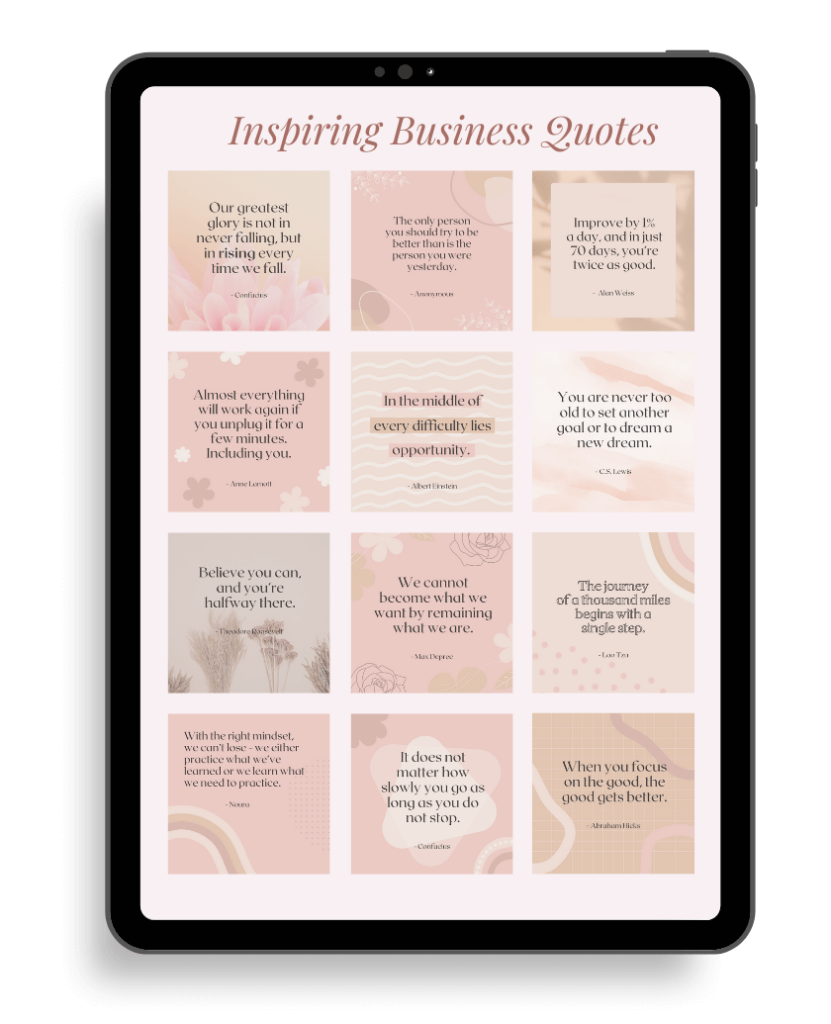 Free Inspiring Business Quotes - Instant Download
