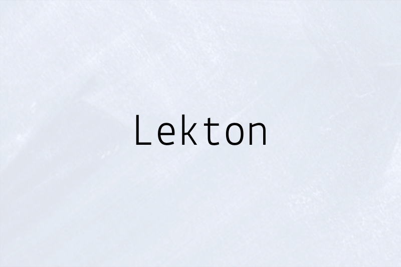Lekton Canva font example