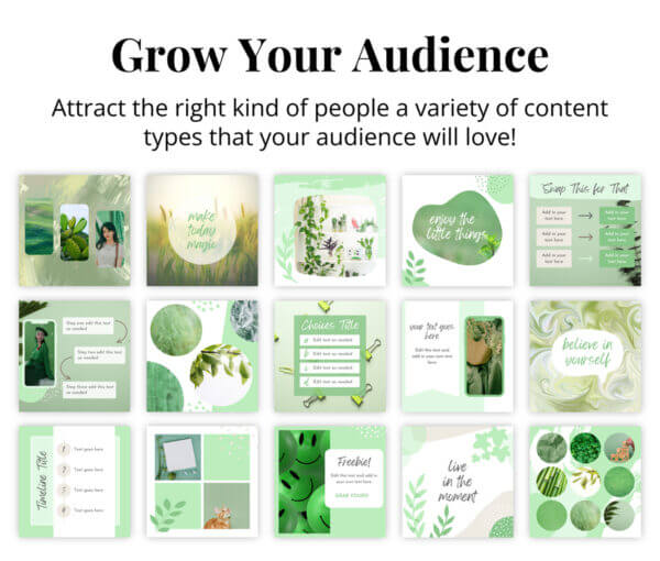 Green Business Social Media Post Canva Templates