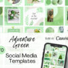 Green Social Media Canva Templates
