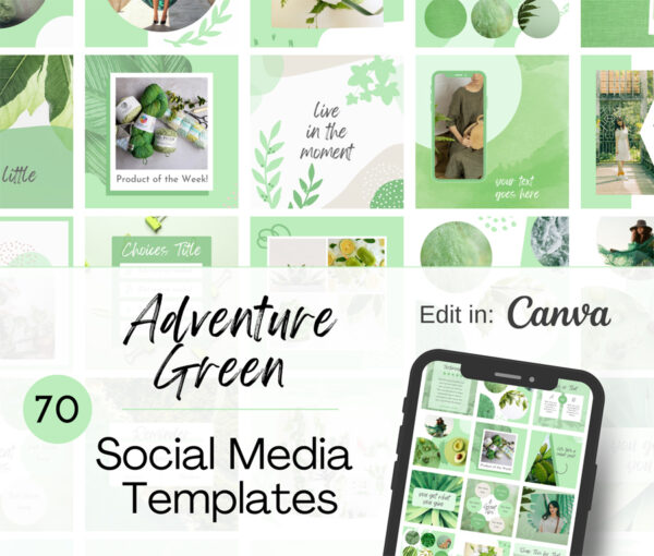 Green Social Media Canva Templates