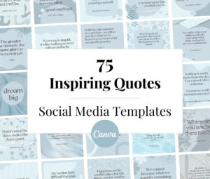 Blue Inspiring Quote Posts Canva Templates