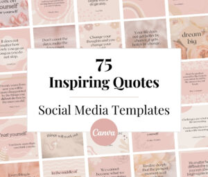 75 Beige and Pink Inspiring Quote Canva Templates