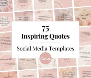 75 Beige and Pink Inspiring Quote Canva Templates