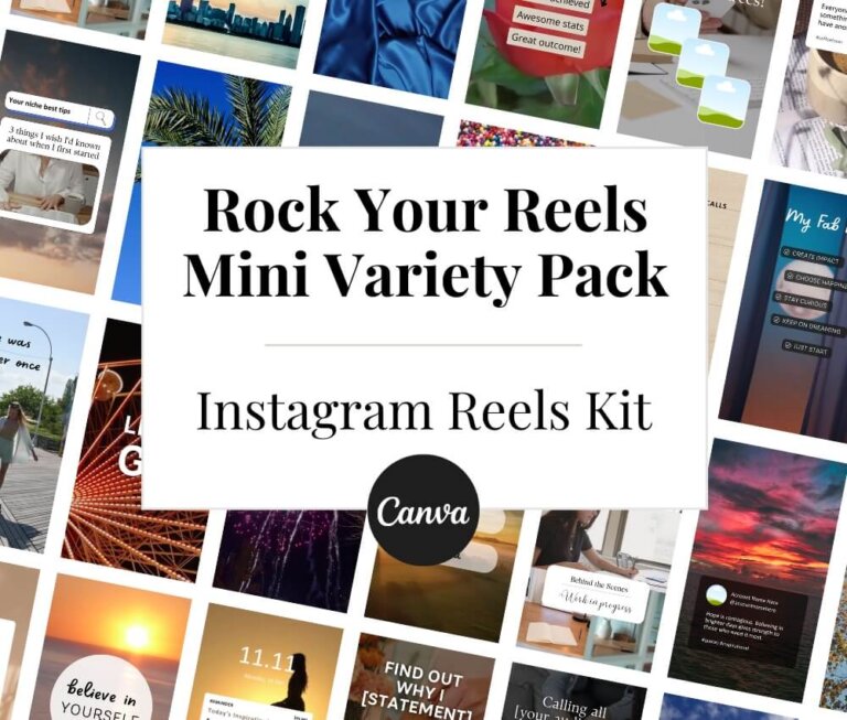 Rock Your Reels Mini Pack | Instagram Reel Templates Canva