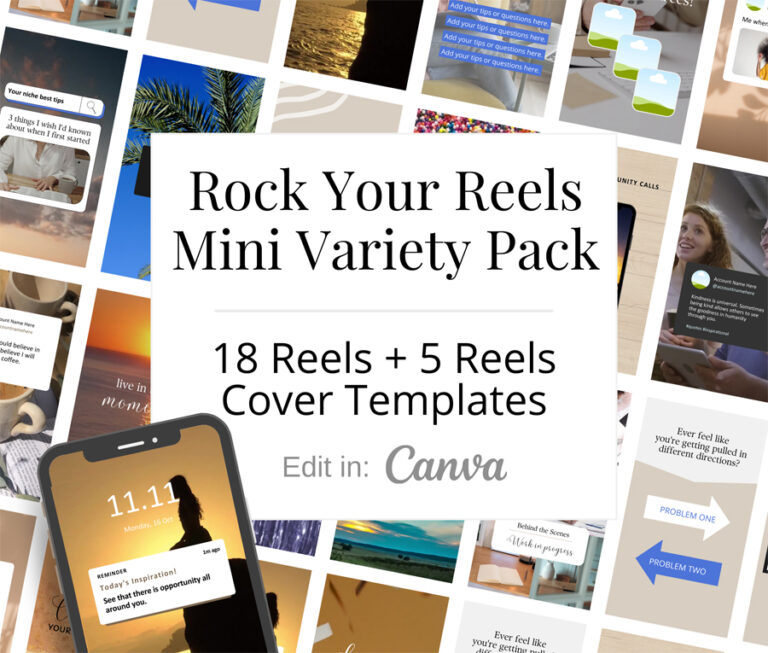Rock Your Reels Mini Pack | Instagram Reel Templates Canva