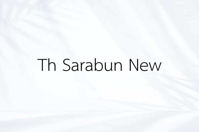 Th Sarabun New minimalist body font example