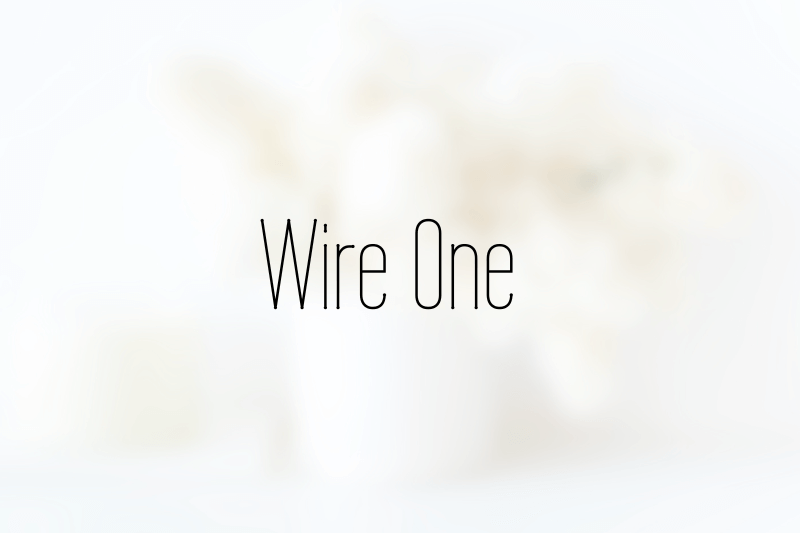 Wire One font example