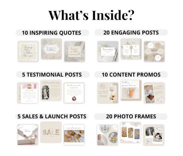 Natural Beige Business Social Media Post Canva Templates