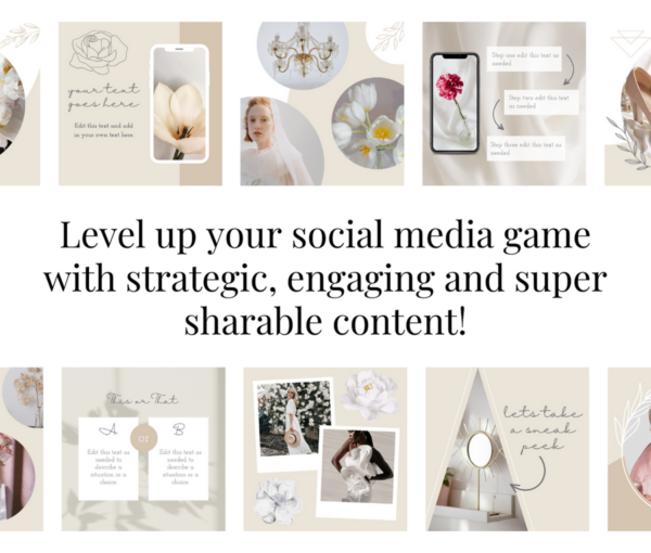 Social Media Canva Templates | Natural Elegance Collection