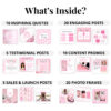 Pink business social media canva templates