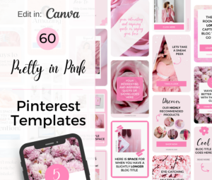Pink Pinterest Canva Templates