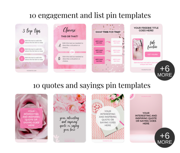 Pink Pinterest Canva Templates