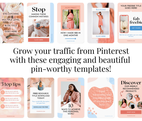 Pinterest Canva Templates | April Sky Collection