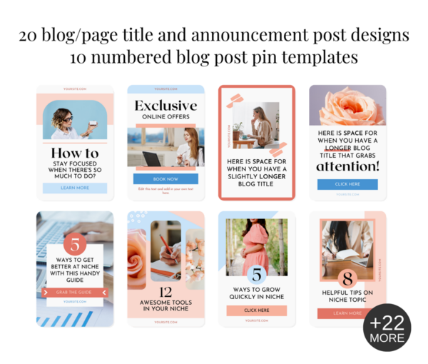 Pinterest Canva Templates | April Sky Collection