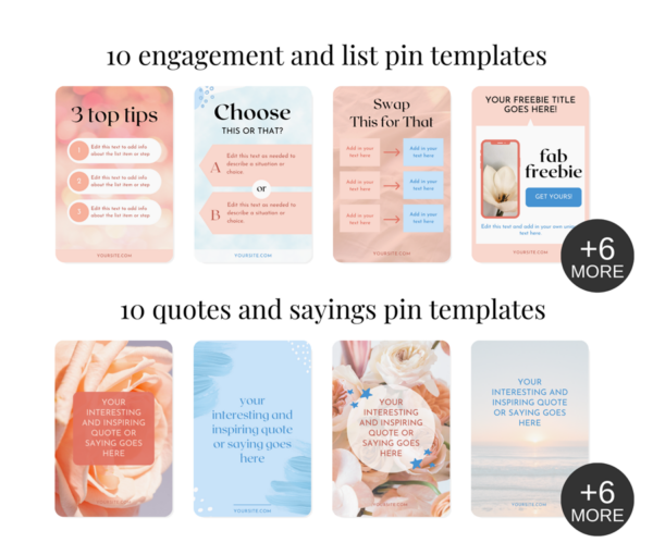 Pinterest Canva Templates | April Sky Collection