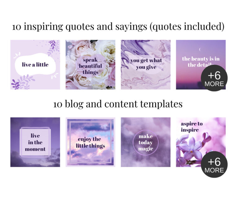 Social Media Canva Templates | Purple Daze Collection | The Creatives Desk