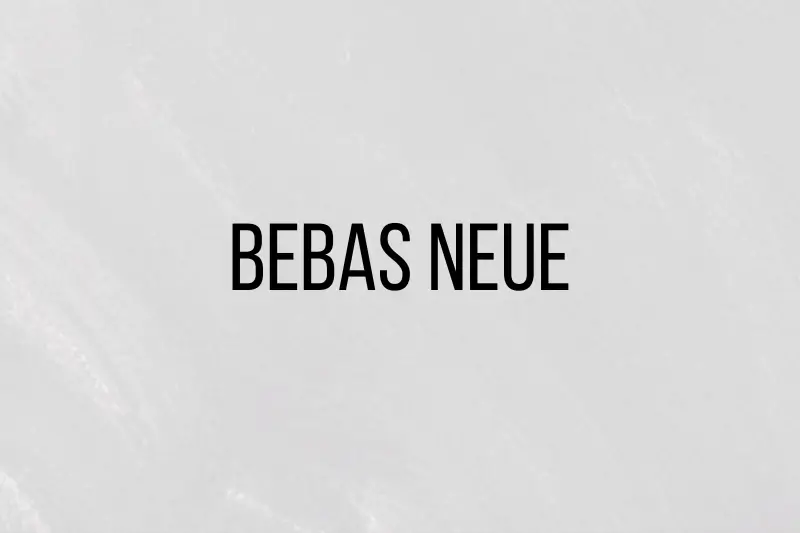 Bebas Neue example Canva font