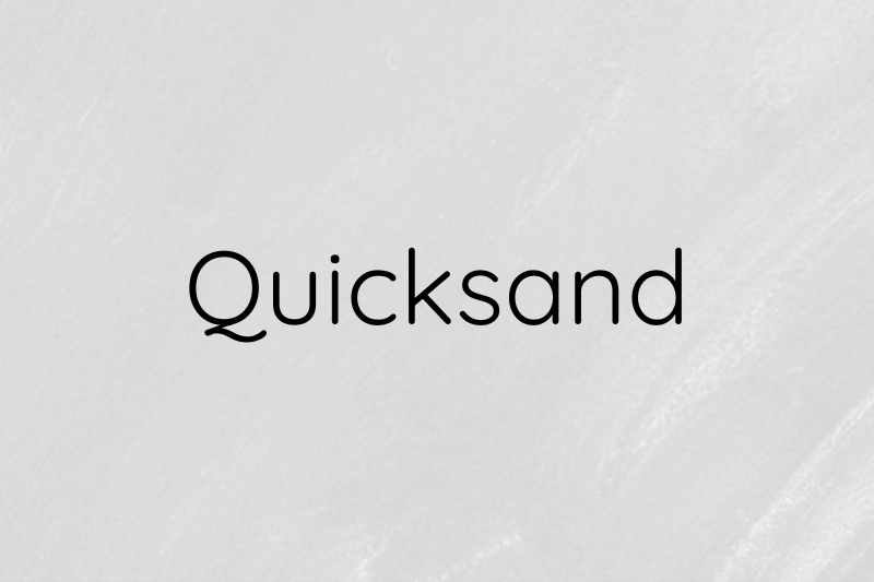 Quicksand font example