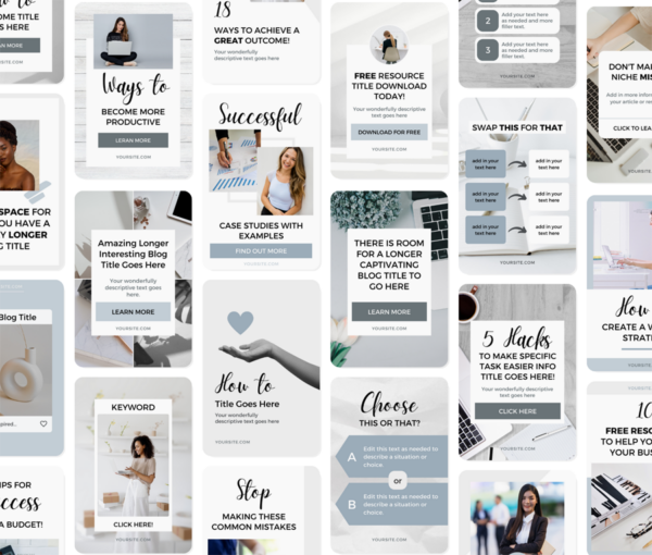 Stylish Pinterest Canva Templates