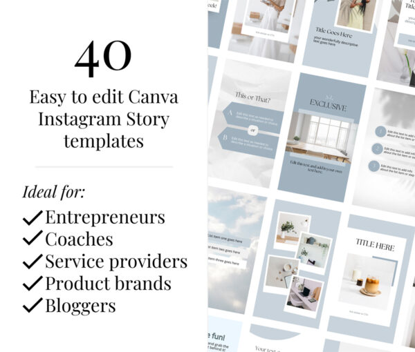 Stylish Instagram Story Templates for Canva