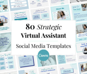 Virtual Assistant Social Media Canva Templates